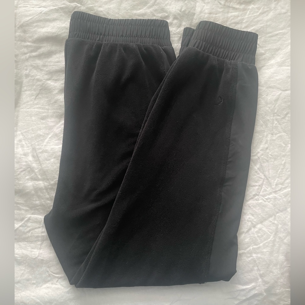 Zyia Black Fleece High Rise Joggers Sz L - Picture 2 of 7